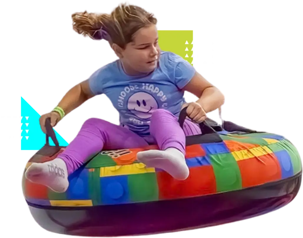 blue shirt kid tube slide