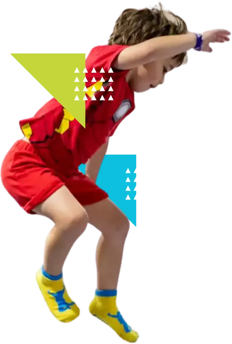 trampoline park kid jumping